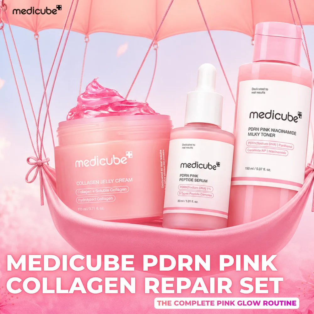 Medicube PDRN Pink Collagen Repair Set – 3-Piece Korean Skincare Routine