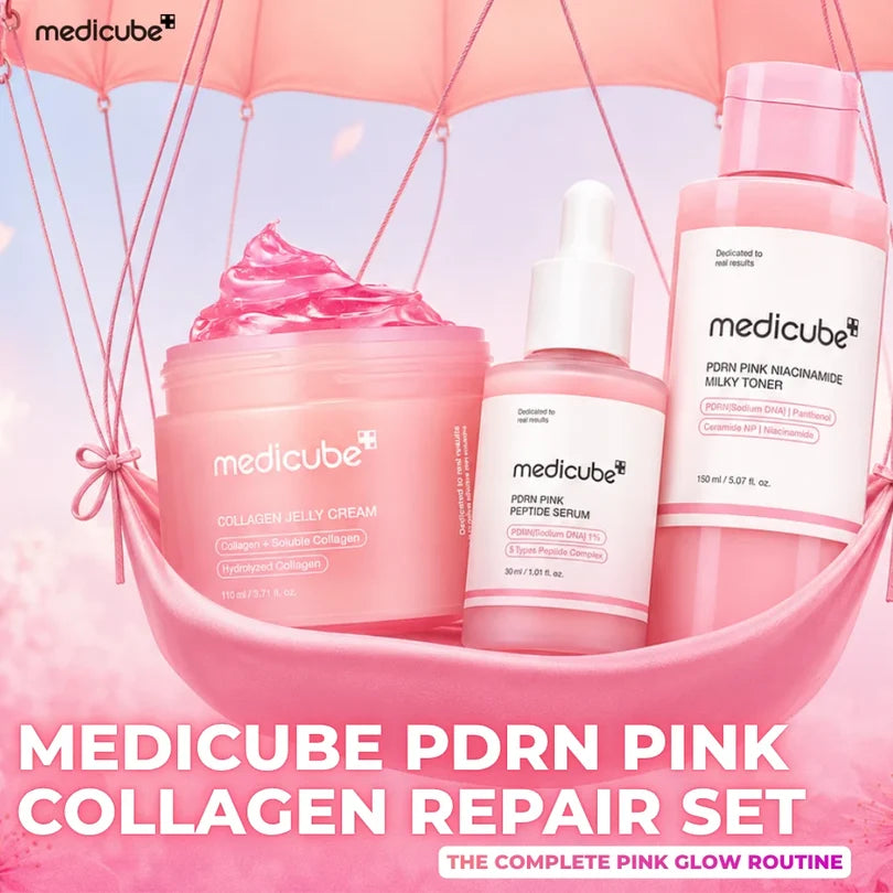 Medicube PDRN Pink Collagen Repair Set – 3-Piece Korean Skincare Routine