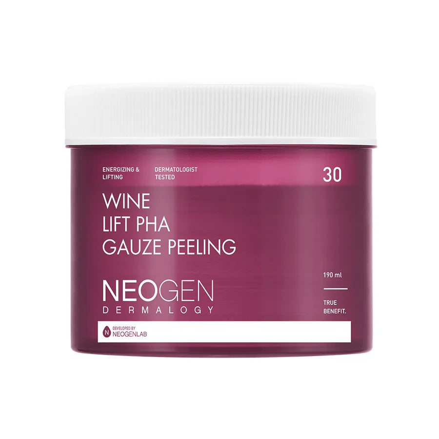 [Clearance] NEOGEN DERMALOGY Wine Lift PHA Gauze Peeling 190ml (30 Pads)