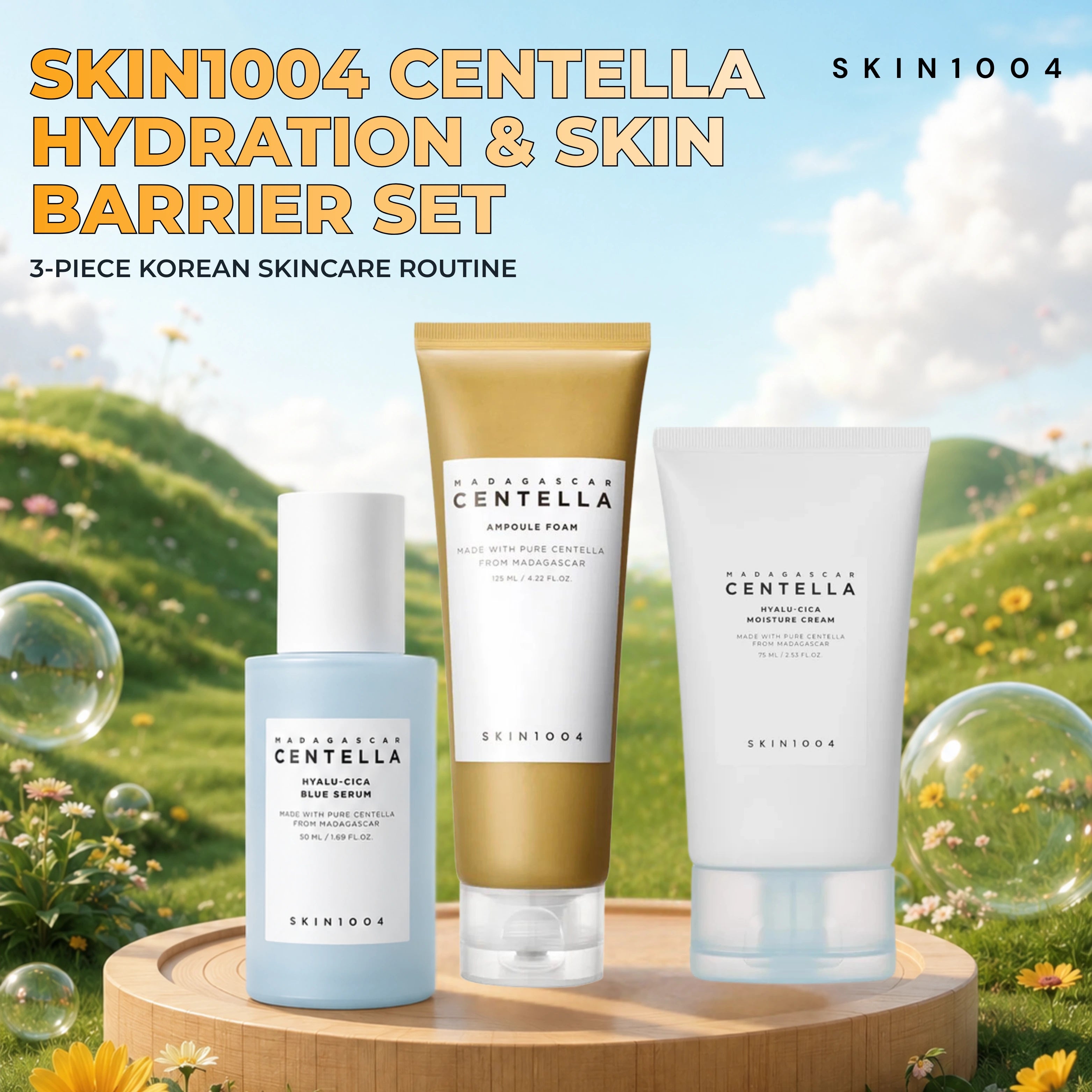 SKIN1004 Centella Hydration & Skin Barrier Set – 3-Piece Korean Skincare Routine